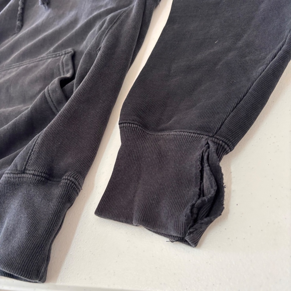 Vintage Champion Reverse Weave Solid Black Logo H… - image 4